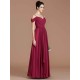 Charming Off-the-Shoulder Sleeveless Ruched Chiffon Bridesmaid Dresses