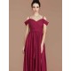 Charming Off-the-Shoulder Sleeveless Ruched Chiffon Bridesmaid Dresses