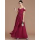 Charming Off-the-Shoulder Sleeveless Ruched Chiffon Bridesmaid Dresses