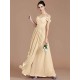 Charming Off-the-Shoulder Sleeveless Ruched Chiffon Bridesmaid Dresses
