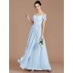 Charming Off-the-Shoulder Sleeveless Ruched Chiffon Bridesmaid Dresses