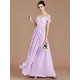 Charming Off-the-Shoulder Sleeveless Ruched Chiffon Bridesmaid Dresses