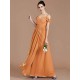 Charming Off-the-Shoulder Sleeveless Ruched Chiffon Bridesmaid Dresses