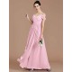 Charming Off-the-Shoulder Sleeveless Ruched Chiffon Bridesmaid Dresses