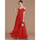 Charming Off-the-Shoulder Sleeveless Ruched Chiffon Bridesmaid Dresses