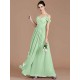 Charming Off-the-Shoulder Sleeveless Ruched Chiffon Bridesmaid Dresses