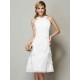 Modern Bateau Sleeveless Beading Short Chiffon Bridesmaid Dresses