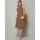Modern Bateau Sleeveless Beading Short Chiffon Bridesmaid Dresses