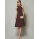 Modern Bateau Sleeveless Beading Short Chiffon Bridesmaid Dresses
