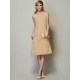 Modern Bateau Sleeveless Beading Short Chiffon Bridesmaid Dresses