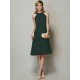 Modern Bateau Sleeveless Beading Short Chiffon Bridesmaid Dresses