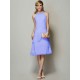 Modern Bateau Sleeveless Beading Short Chiffon Bridesmaid Dresses