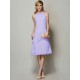Modern Bateau Sleeveless Beading Short Chiffon Bridesmaid Dresses