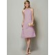 Modern Bateau Sleeveless Beading Short Chiffon Bridesmaid Dresses