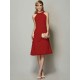 Modern Bateau Sleeveless Beading Short Chiffon Bridesmaid Dresses