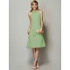 Modern Bateau Sleeveless Beading Short Chiffon Bridesmaid Dresses