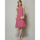 Modern Bateau Sleeveless Beading Short Chiffon Bridesmaid Dresses