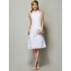 Modern Bateau Sleeveless Beading Short Chiffon Bridesmaid Dresses