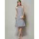 Modern Bateau Sleeveless Beading Short Chiffon Bridesmaid Dresses