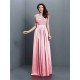 V-Neck Elegant Applique Sleeveless Long Chiffon Bridesmaid Dresses