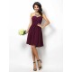 Gorgeous Sweetheart Pleats Sleeveless Short Chiffon Bridesmaid Dresses