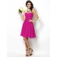 Gorgeous Sweetheart Pleats Sleeveless Short Chiffon Bridesmaid Dresses