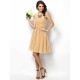 Gorgeous Sweetheart Pleats Sleeveless Short Chiffon Bridesmaid Dresses