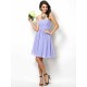 Gorgeous Sweetheart Pleats Sleeveless Short Chiffon Bridesmaid Dresses