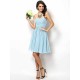 Gorgeous Sweetheart Pleats Sleeveless Short Chiffon Bridesmaid Dresses