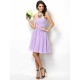 Gorgeous Sweetheart Pleats Sleeveless Short Chiffon Bridesmaid Dresses