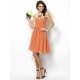 Gorgeous Sweetheart Pleats Sleeveless Short Chiffon Bridesmaid Dresses