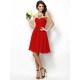Gorgeous Sweetheart Pleats Sleeveless Short Chiffon Bridesmaid Dresses
