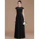 Charming Jewel Short Sleeves Lace Chiffon Bridesmaid Dresses
