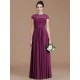 Charming Jewel Short Sleeves Lace Chiffon Bridesmaid Dresses