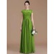Charming Jewel Short Sleeves Lace Chiffon Bridesmaid Dresses