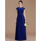 Charming Jewel Short Sleeves Lace Chiffon Bridesmaid Dresses