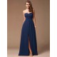 Gorgeous Sweetheart Sleeveless Long Ruffles Chiffon Bridesmaid Dresses