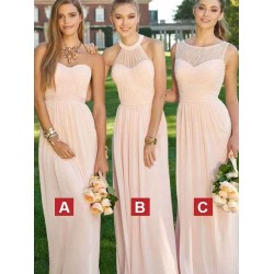 Charming Sleeveless Ruched Chiffon Bridesmaid Dresses