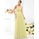Charming Strapless Pleats Sleeveless Long Chiffon Bridesmaid Dresses