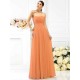 Charming Strapless Pleats Sleeveless Long Chiffon Bridesmaid Dresses