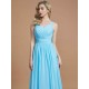 V-Neck Elegant Chiffon Sleeveless Bridesmaid Dresses