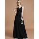 V-Neck Elegant Chiffon Sleeveless Bridesmaid Dresses