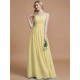 V-Neck Elegant Chiffon Sleeveless Bridesmaid Dresses