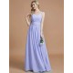 V-Neck Elegant Chiffon Sleeveless Bridesmaid Dresses