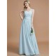 V-Neck Elegant Chiffon Sleeveless Bridesmaid Dresses