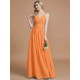 V-Neck Elegant Chiffon Sleeveless Bridesmaid Dresses