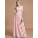 V-Neck Elegant Chiffon Sleeveless Bridesmaid Dresses