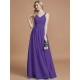 V-Neck Elegant Chiffon Sleeveless Bridesmaid Dresses