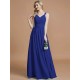 V-Neck Elegant Chiffon Sleeveless Bridesmaid Dresses