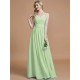 V-Neck Elegant Chiffon Sleeveless Bridesmaid Dresses